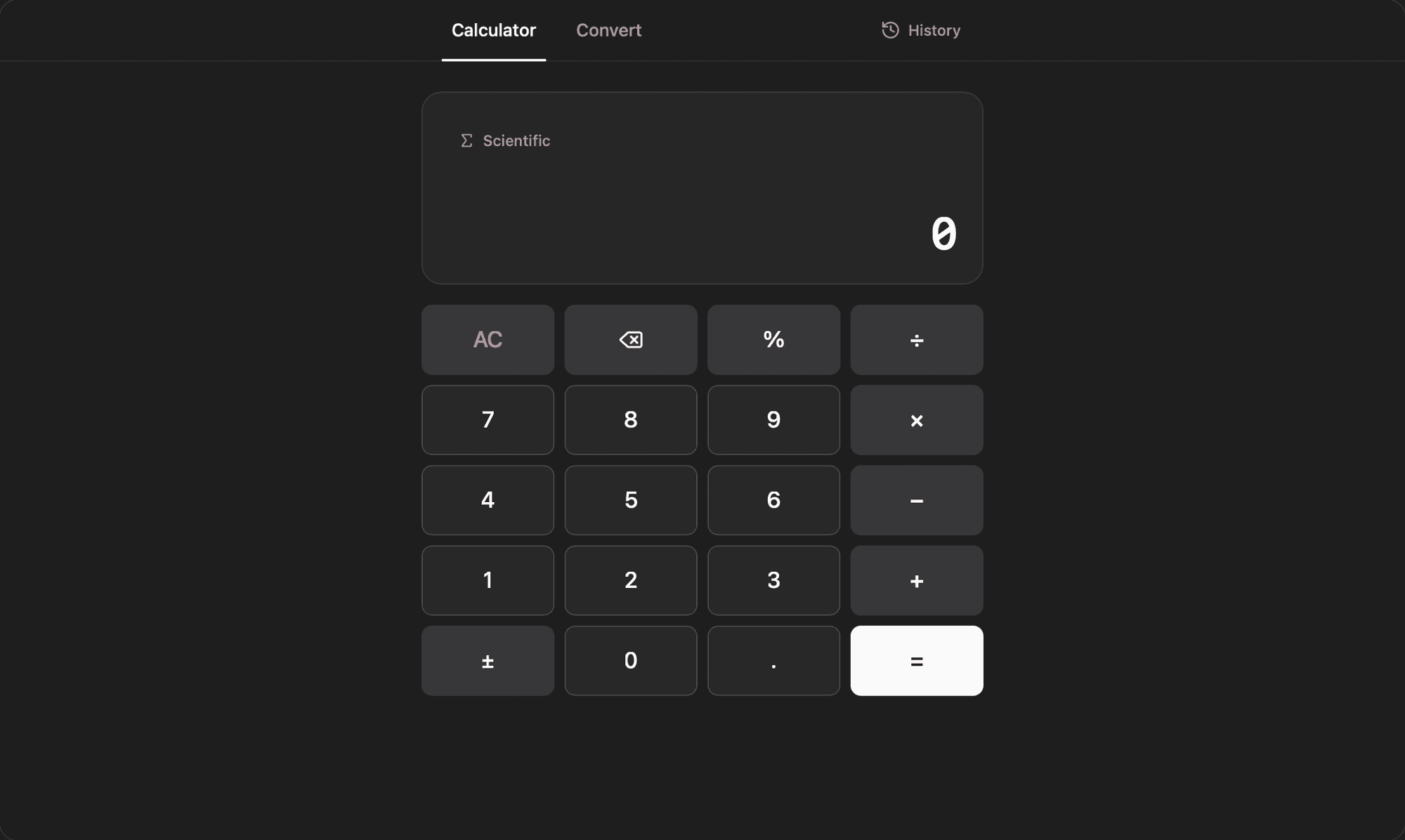 Calculator screenshot