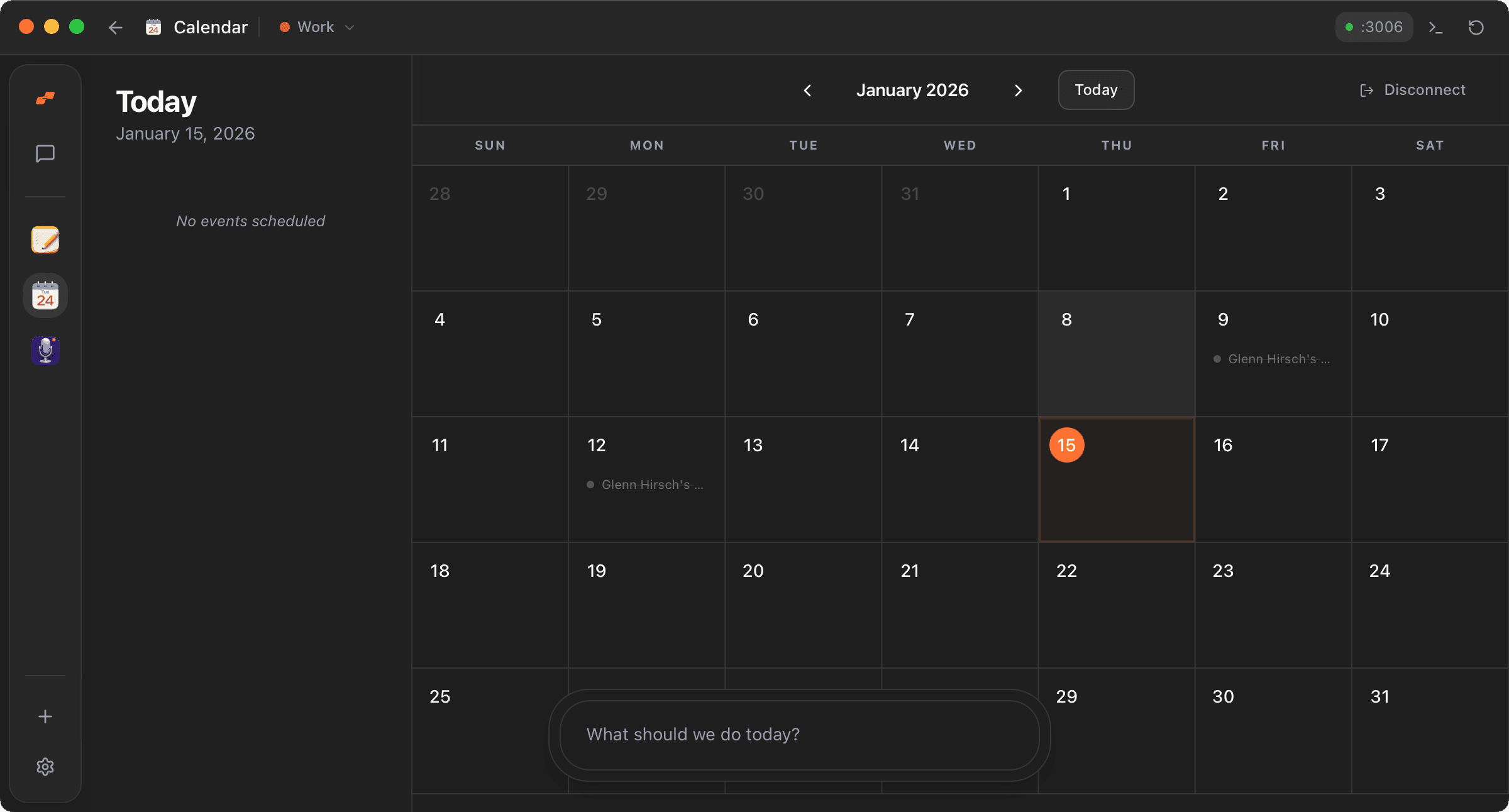 Calendar screenshot