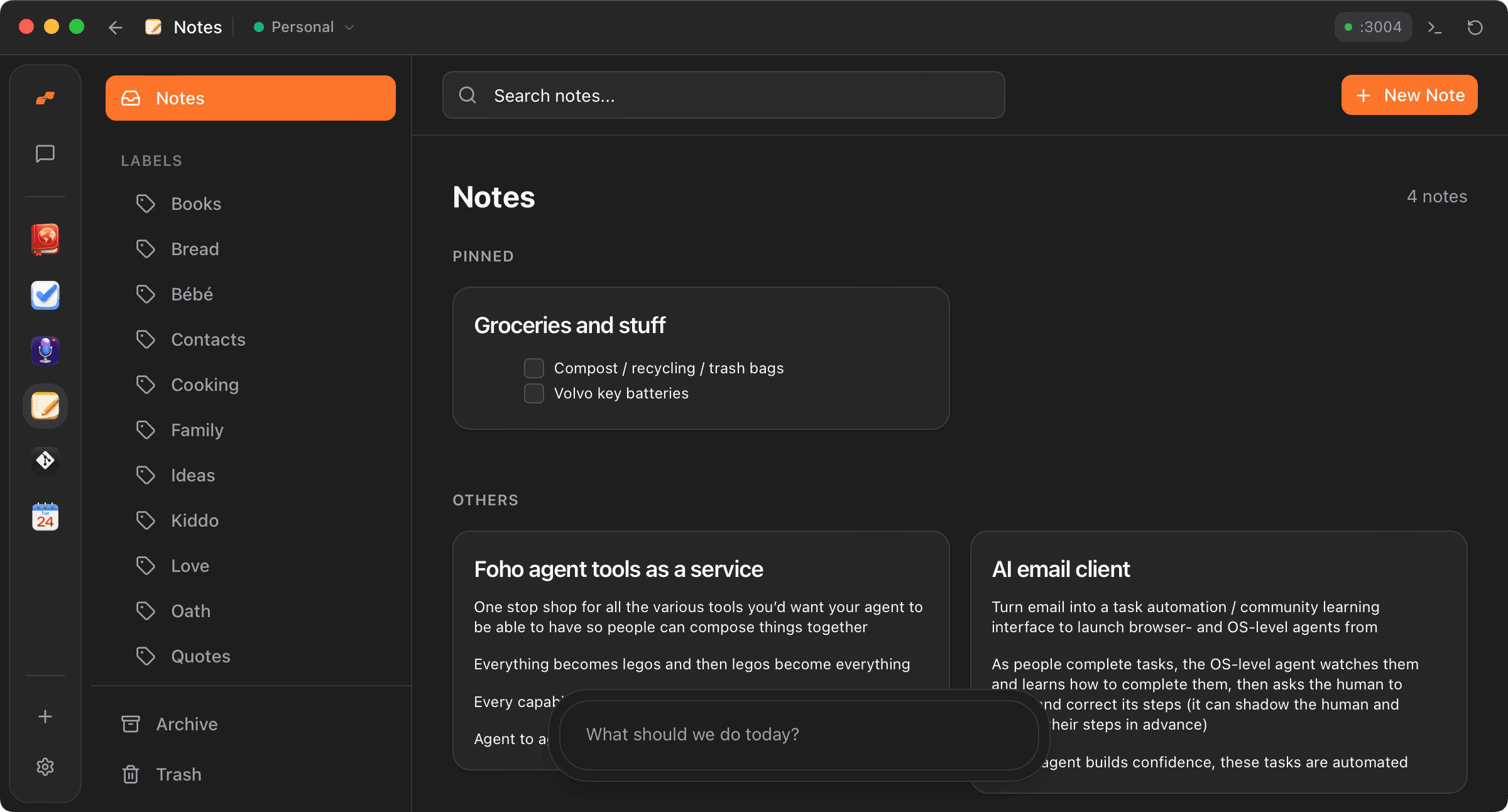 Notes screenshot